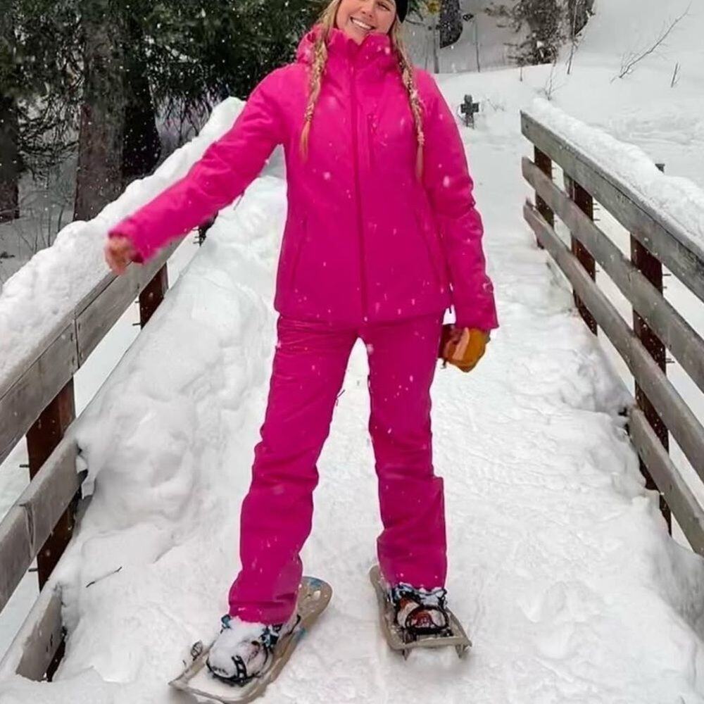Halfdays Alessandra Insulated Ski Pants in Alpenglow Pink